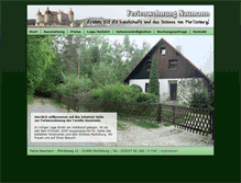 Tablet Screenshot of ferienwohnung-moritzburg.de
